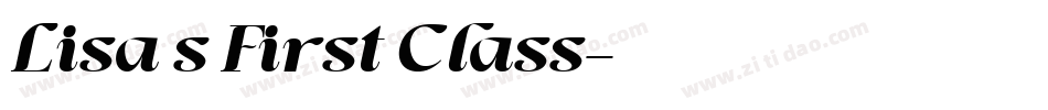 Lisa s First Class字体转换